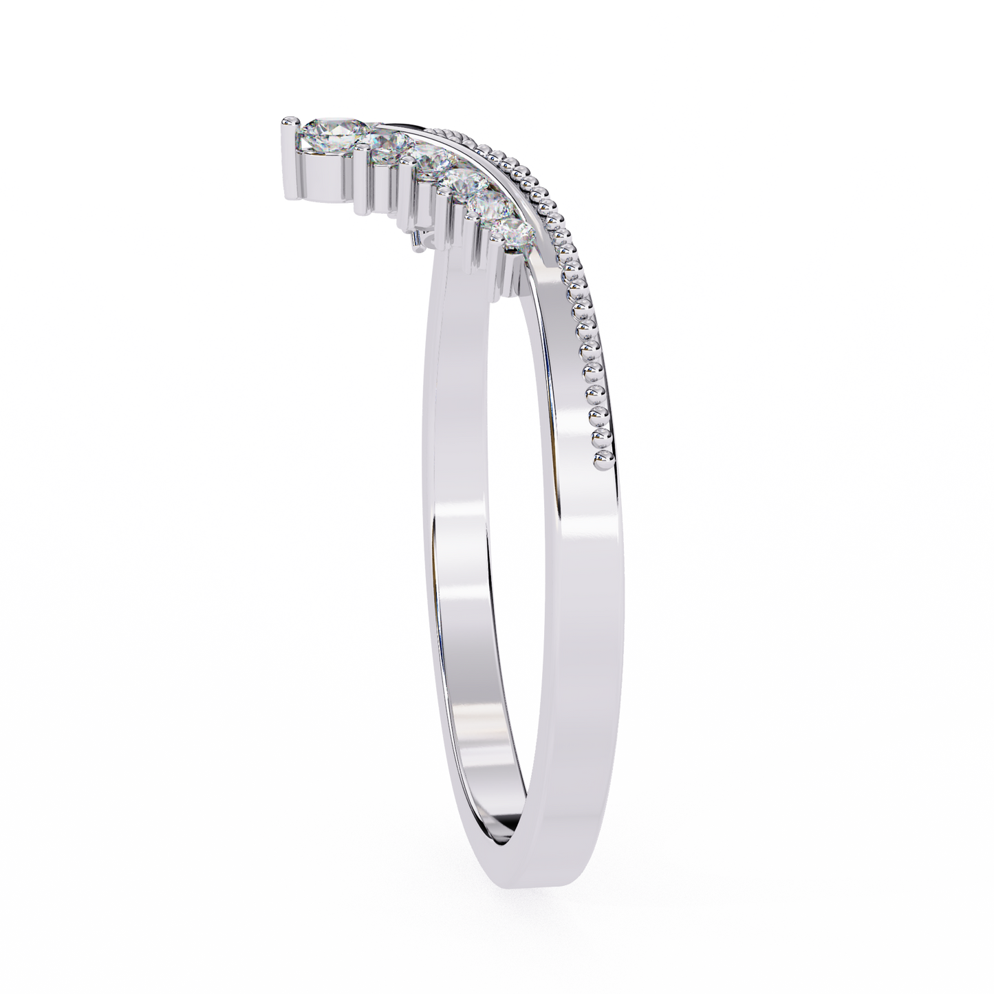 Round Lab Diamond Multi-Size Cluster Band – 10K 14K 18K Solid Gold – Delicate Wedding & Stacking Ring