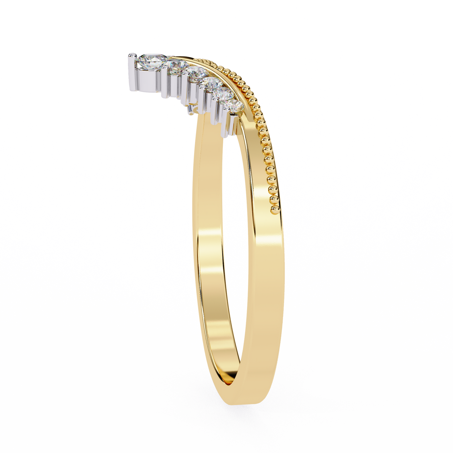 Round Lab Diamond Multi-Size Cluster Band – 10K 14K 18K Solid Gold – Delicate Wedding & Stacking Ring