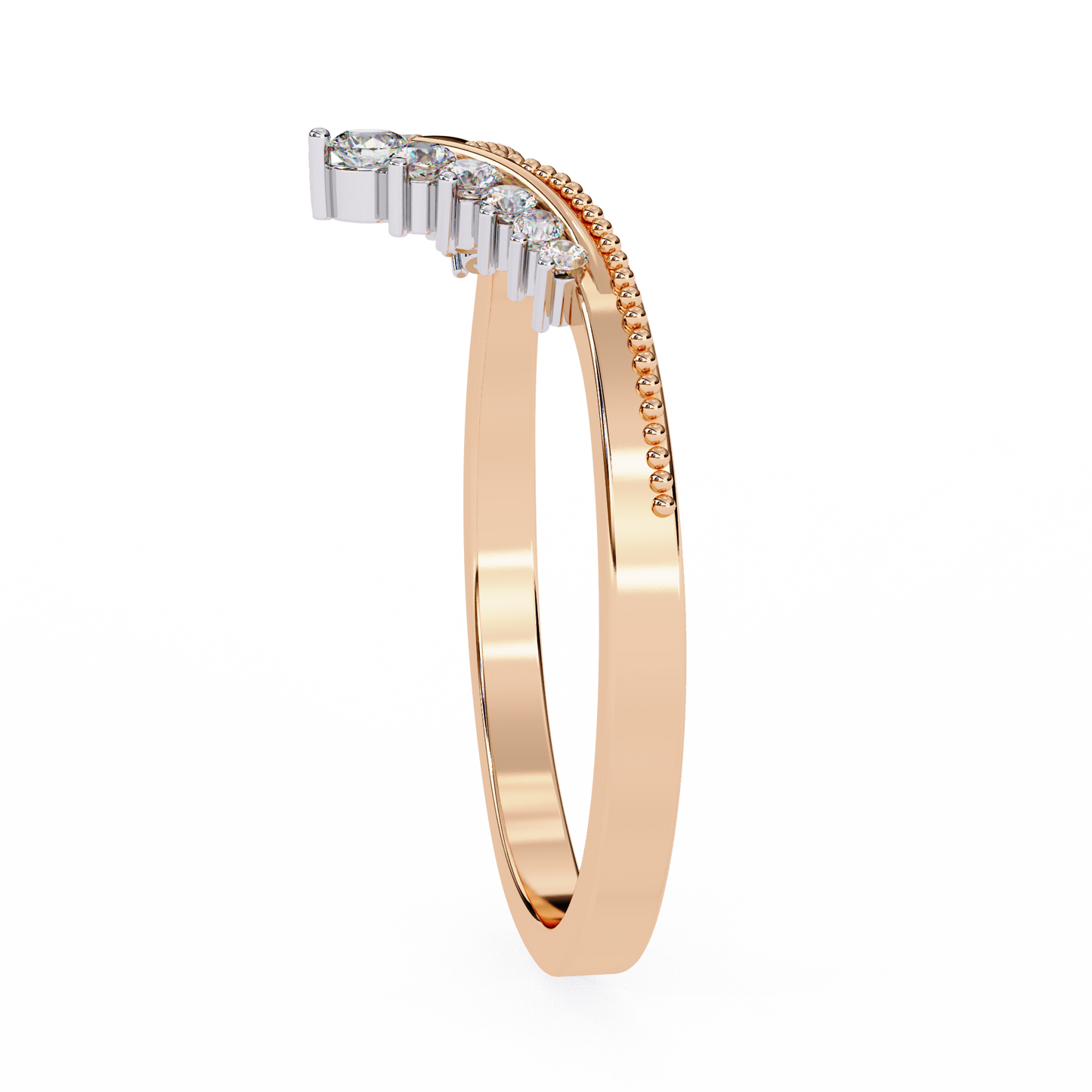 Round Lab Diamond Multi-Size Cluster Band – 10K 14K 18K Solid Gold – Delicate Wedding & Stacking Ring