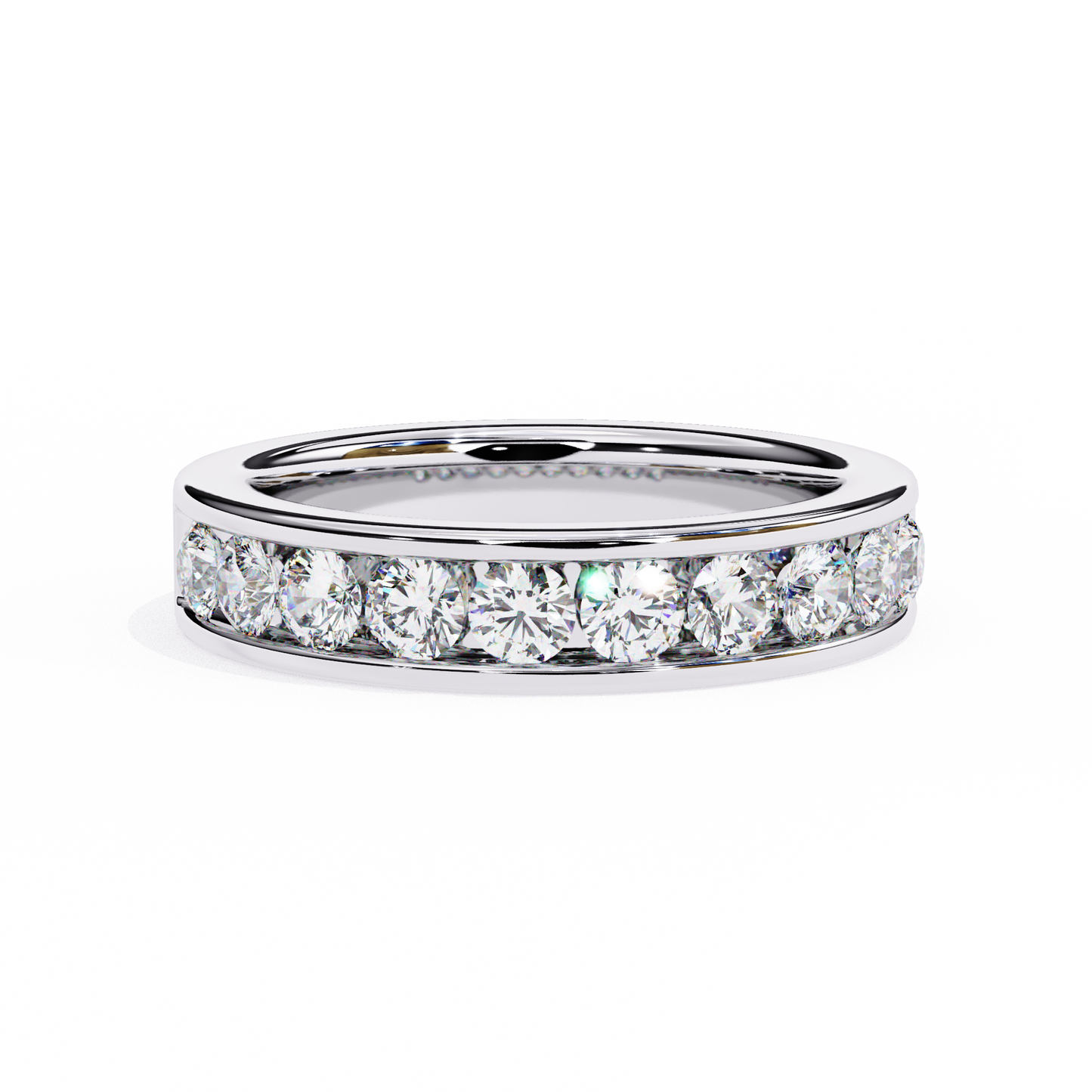 Radiant Round Lab Diamond Ten-Stone Band – Bold Statement Ring