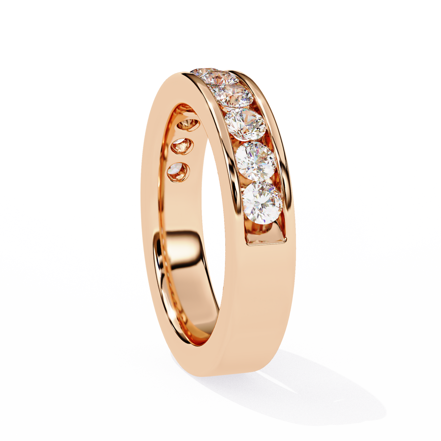 Radiant Round Lab Diamond Ten-Stone Band – Bold Statement Ring