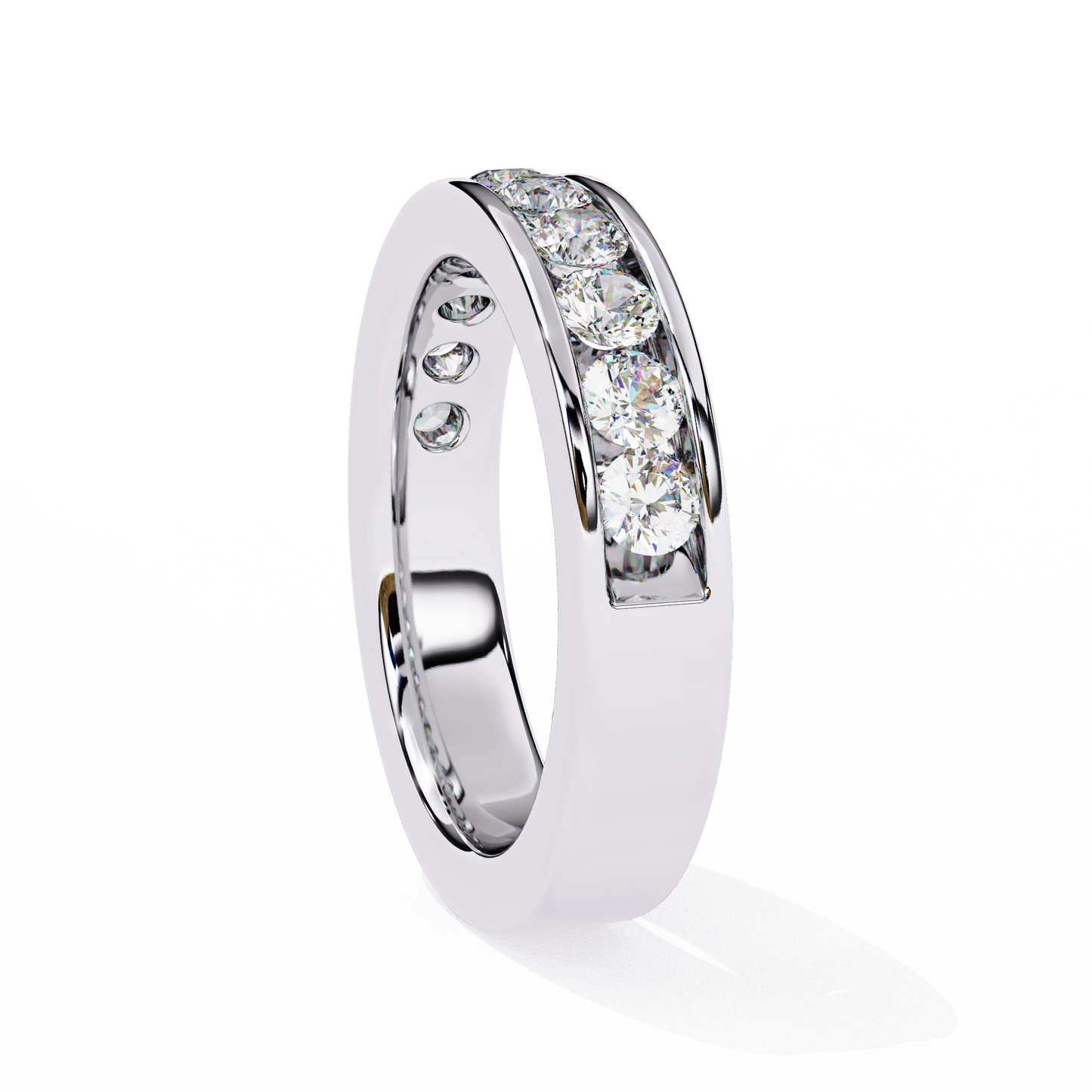 Radiant Round Lab Diamond Ten-Stone Band – Bold Statement Ring