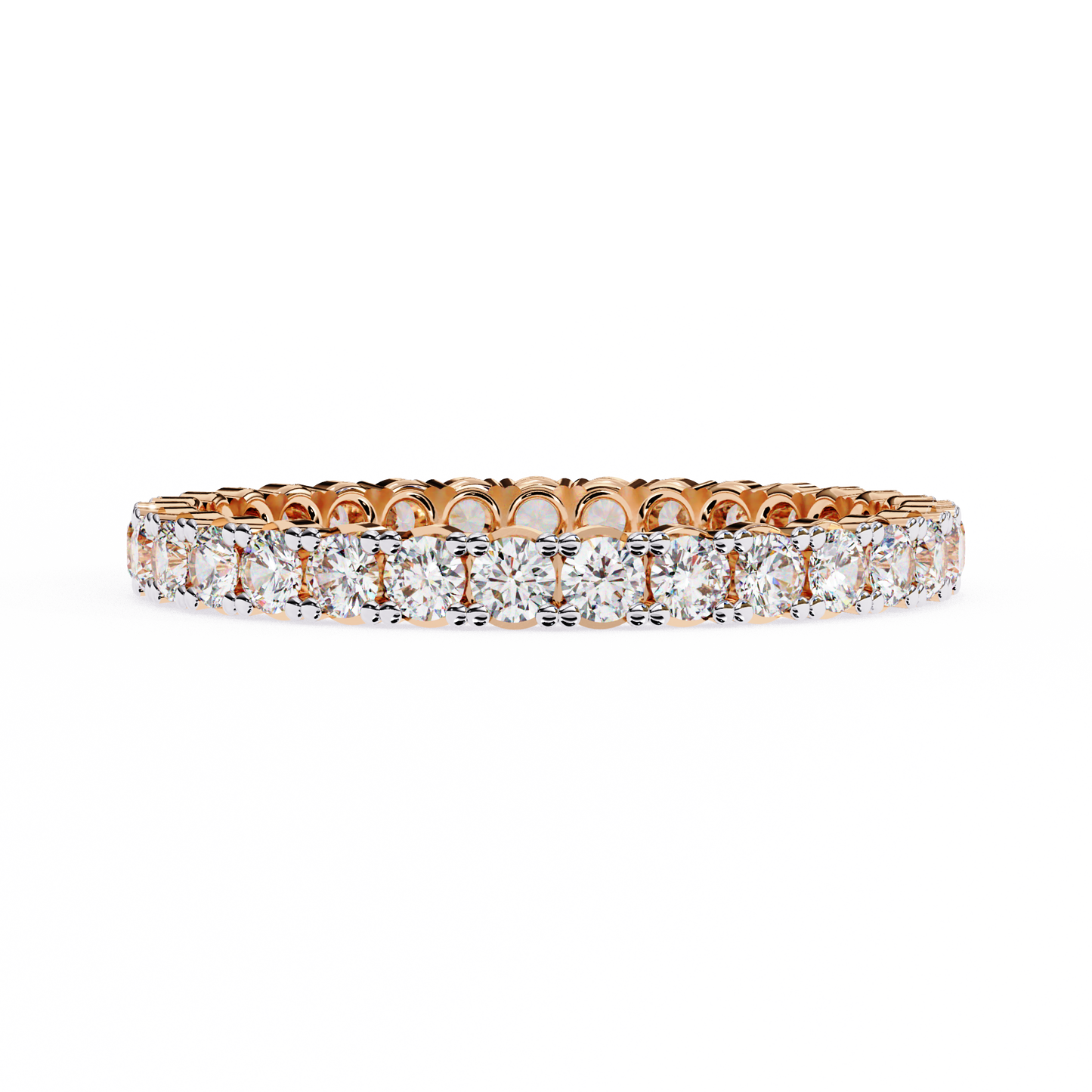 Brilliance Round Lab Diamond Thirty-One Stone Band – Dazzling Statement Ring
