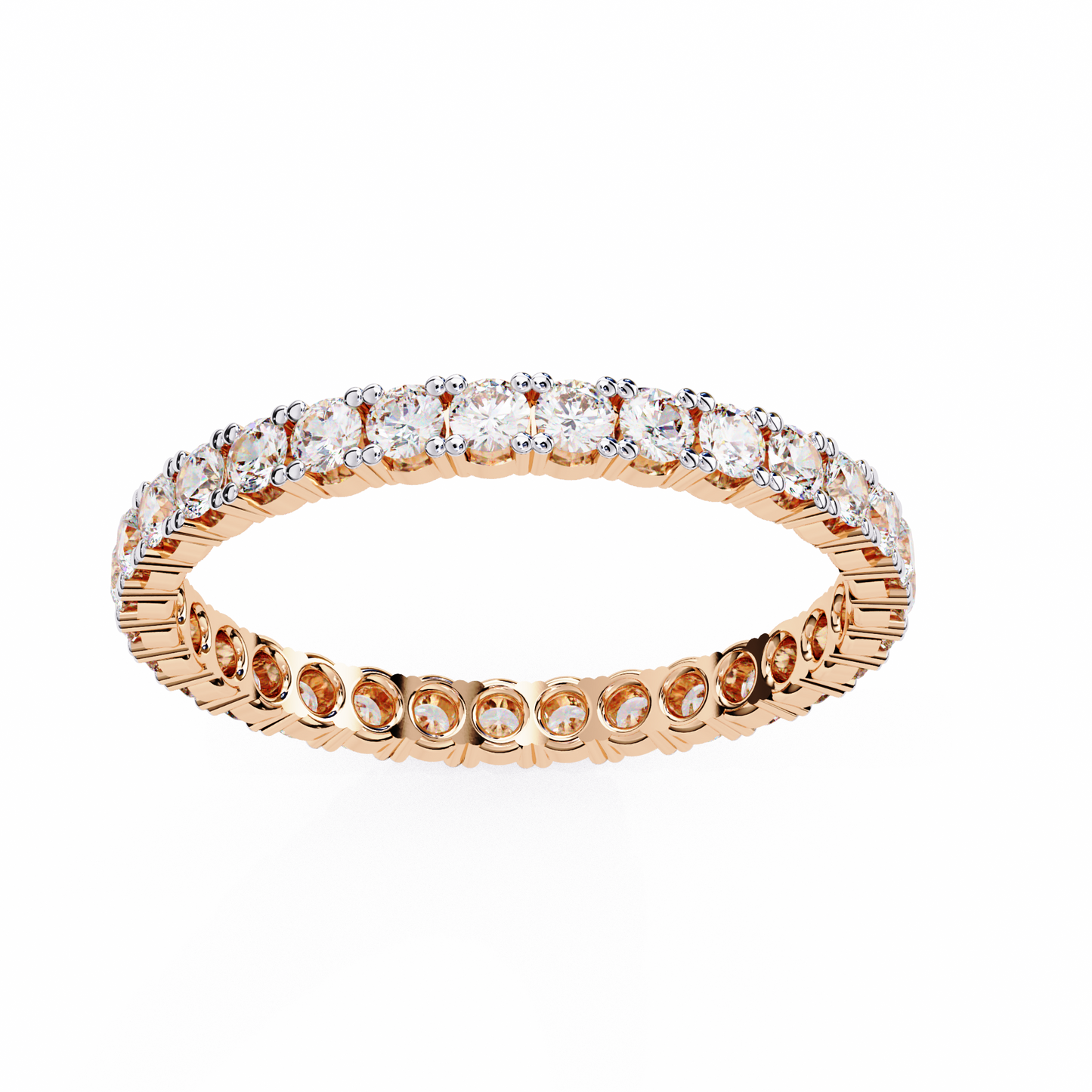 Brilliance Round Lab Diamond Thirty-One Stone Band – Dazzling Statement Ring