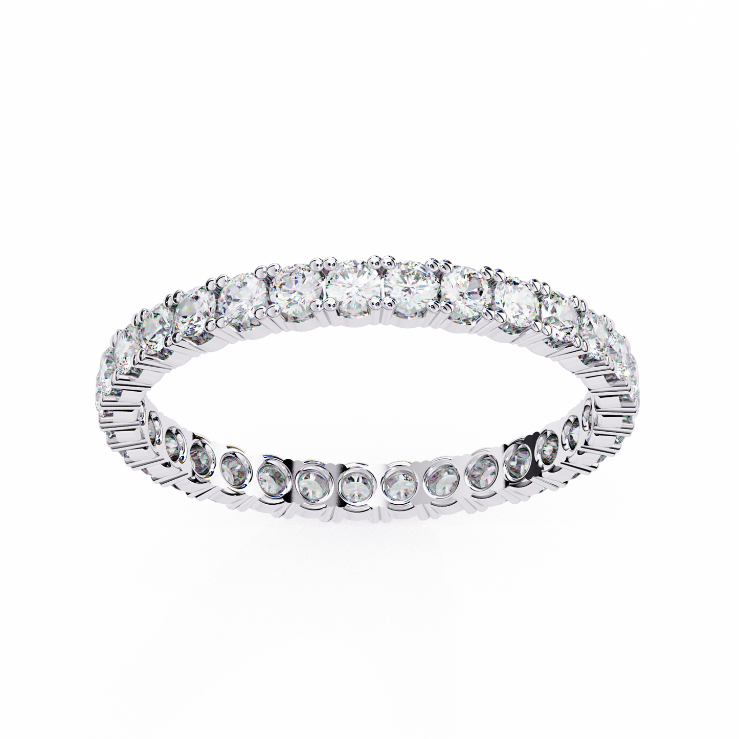 Brilliance Round Lab Diamond Thirty-One Stone Band – Dazzling Statement Ring