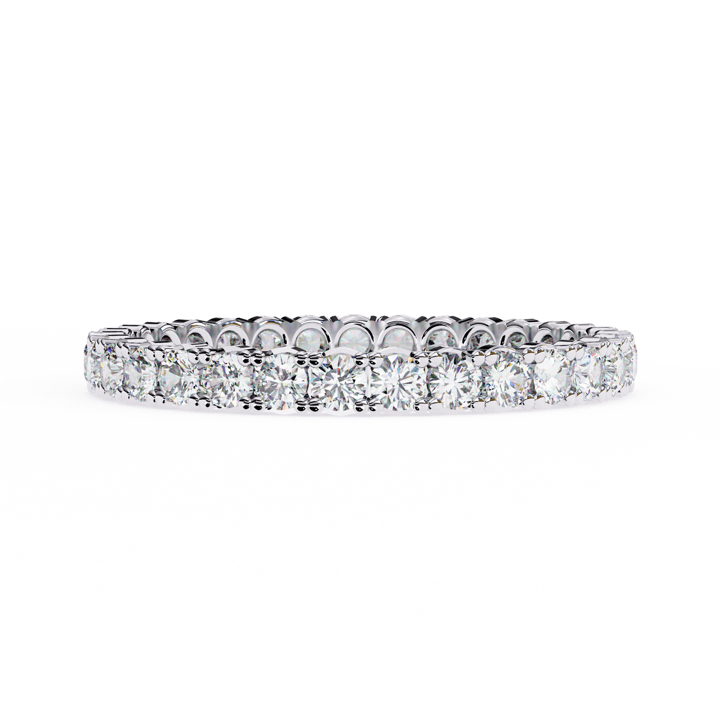 Brilliance Round Lab Diamond Thirty-One Stone Band – Dazzling Statement Ring