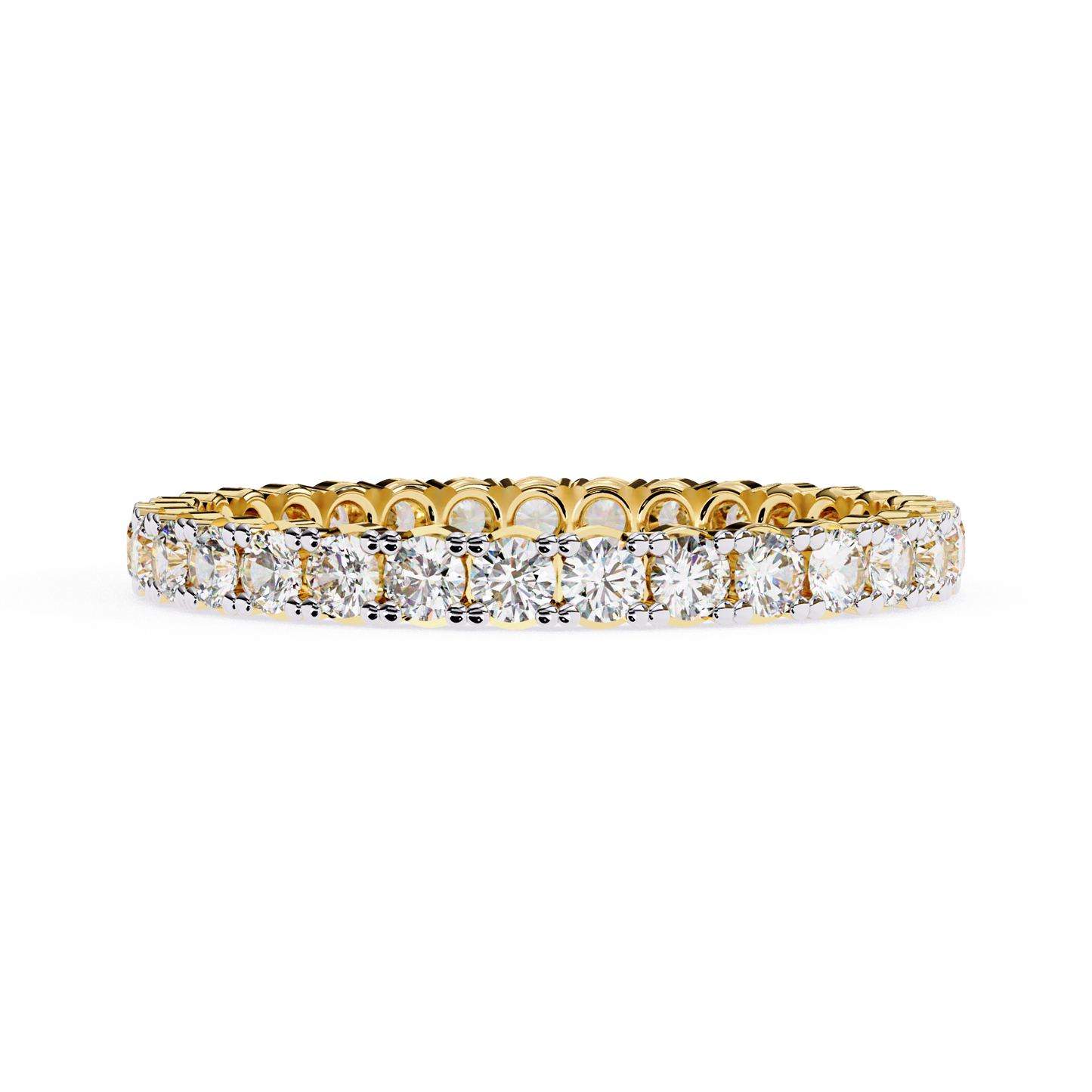 Brilliance Round Lab Diamond Thirty-One Stone Band – Dazzling Statement Ring