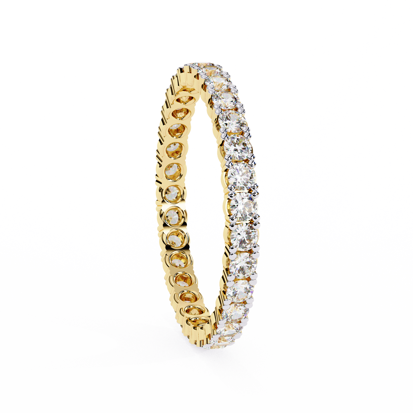 Brilliance Round Lab Diamond Thirty-One Stone Band – Dazzling Statement Ring