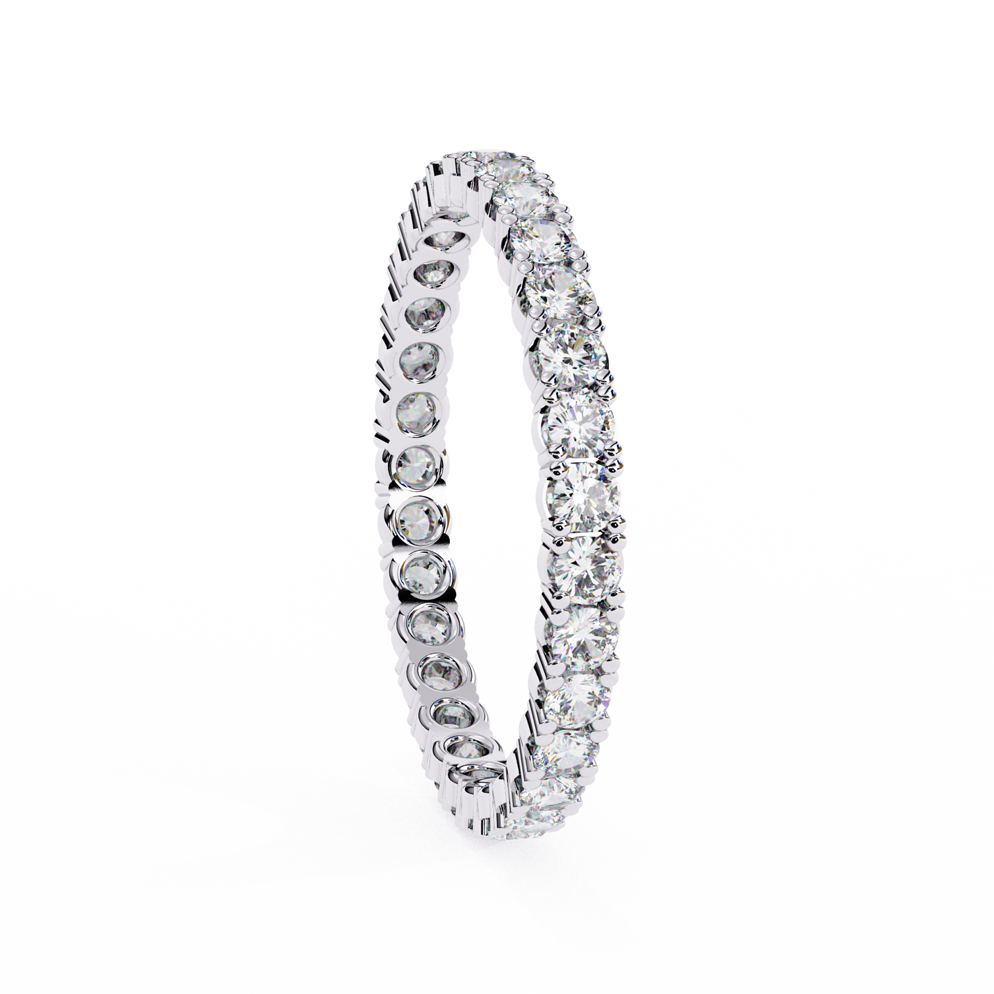 Brilliance Round Lab Diamond Thirty-One Stone Band – Dazzling Statement Ring
