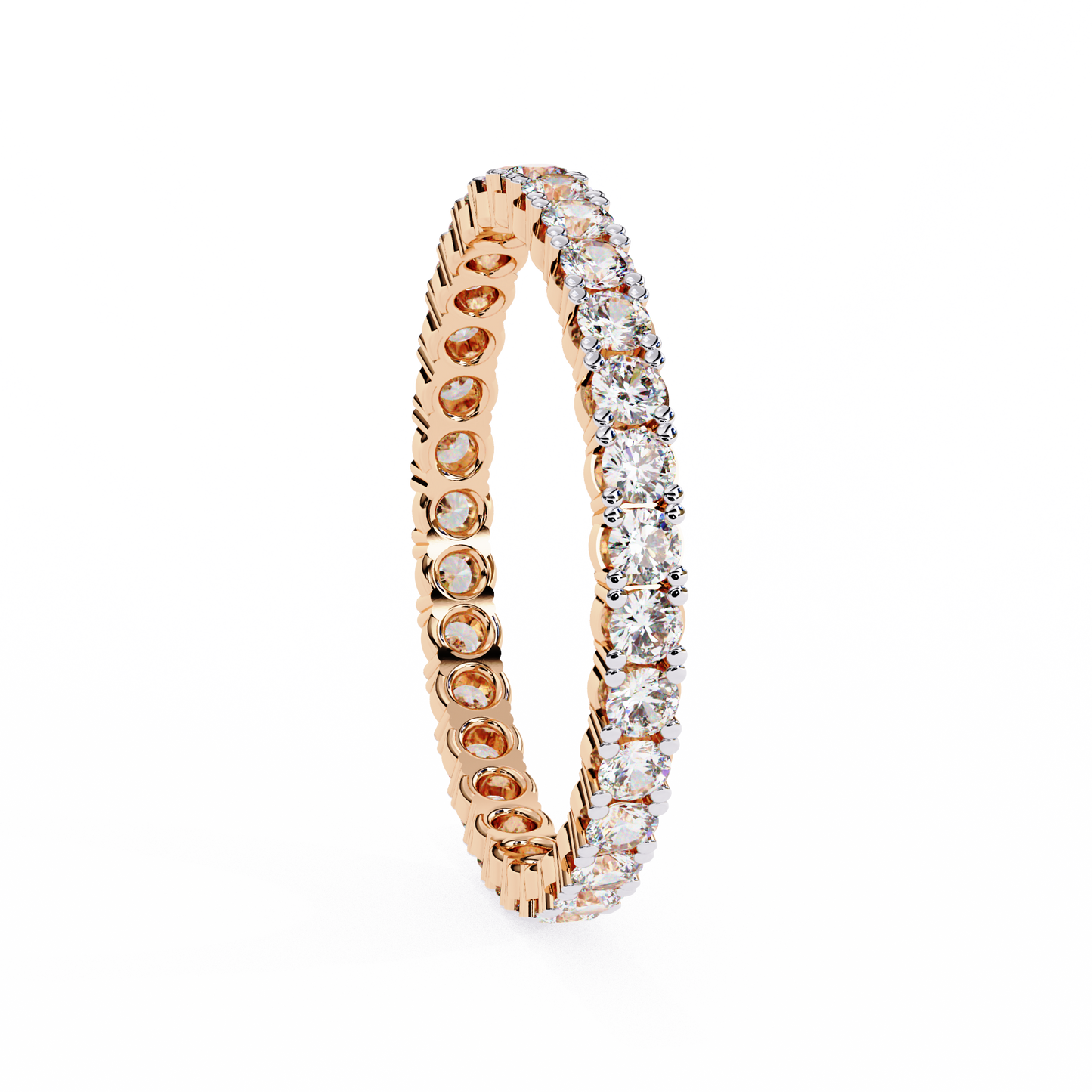 Brilliance Round Lab Diamond Thirty-One Stone Band – Dazzling Statement Ring