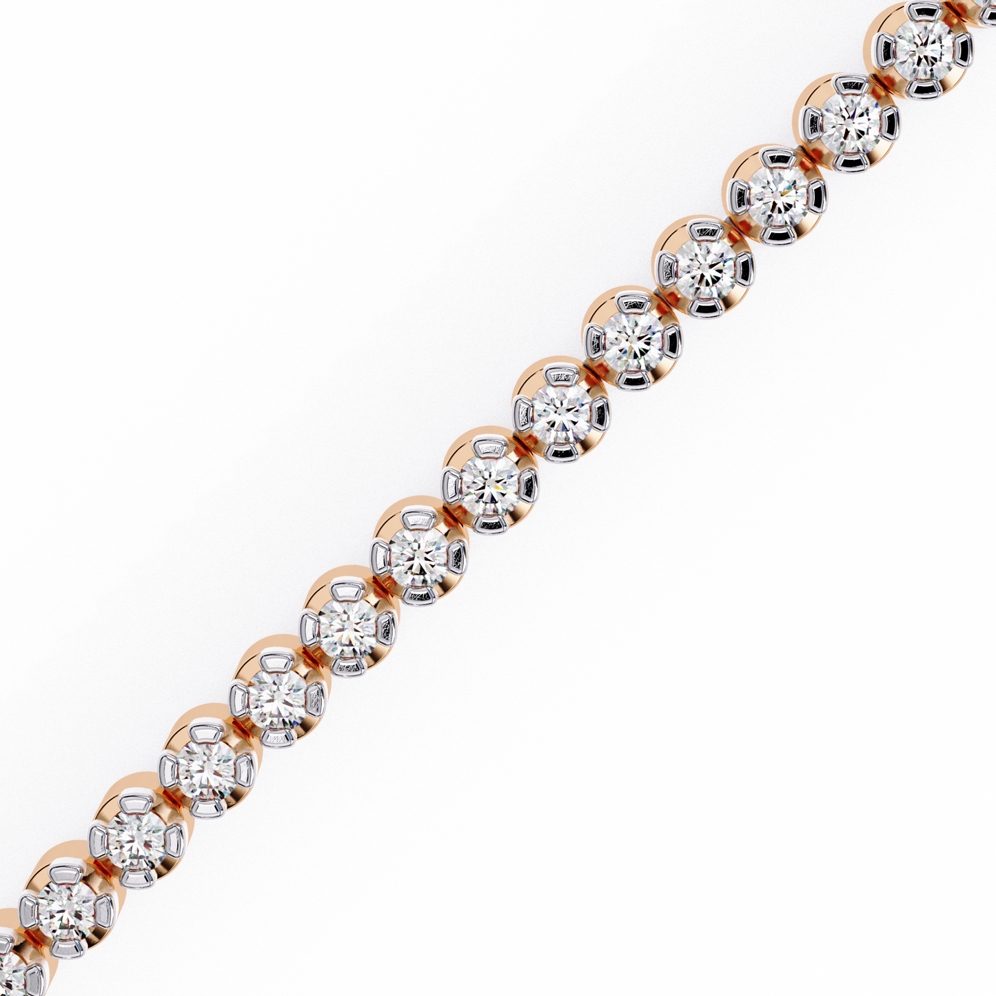 Brilliant Lab Diamond Multi-Stone Bracelet – Radiant Round-Cut Elegance