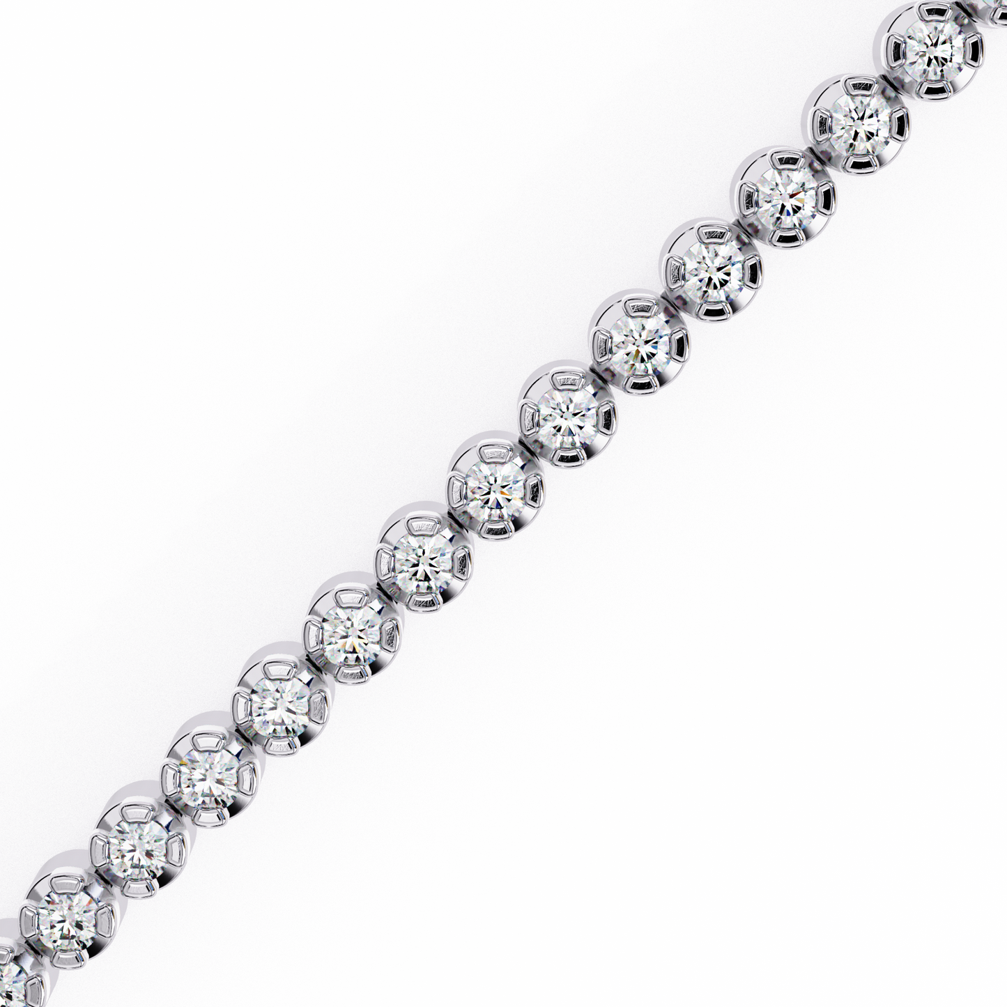Brilliant Lab Diamond Multi-Stone Bracelet – Radiant Round-Cut Elegance