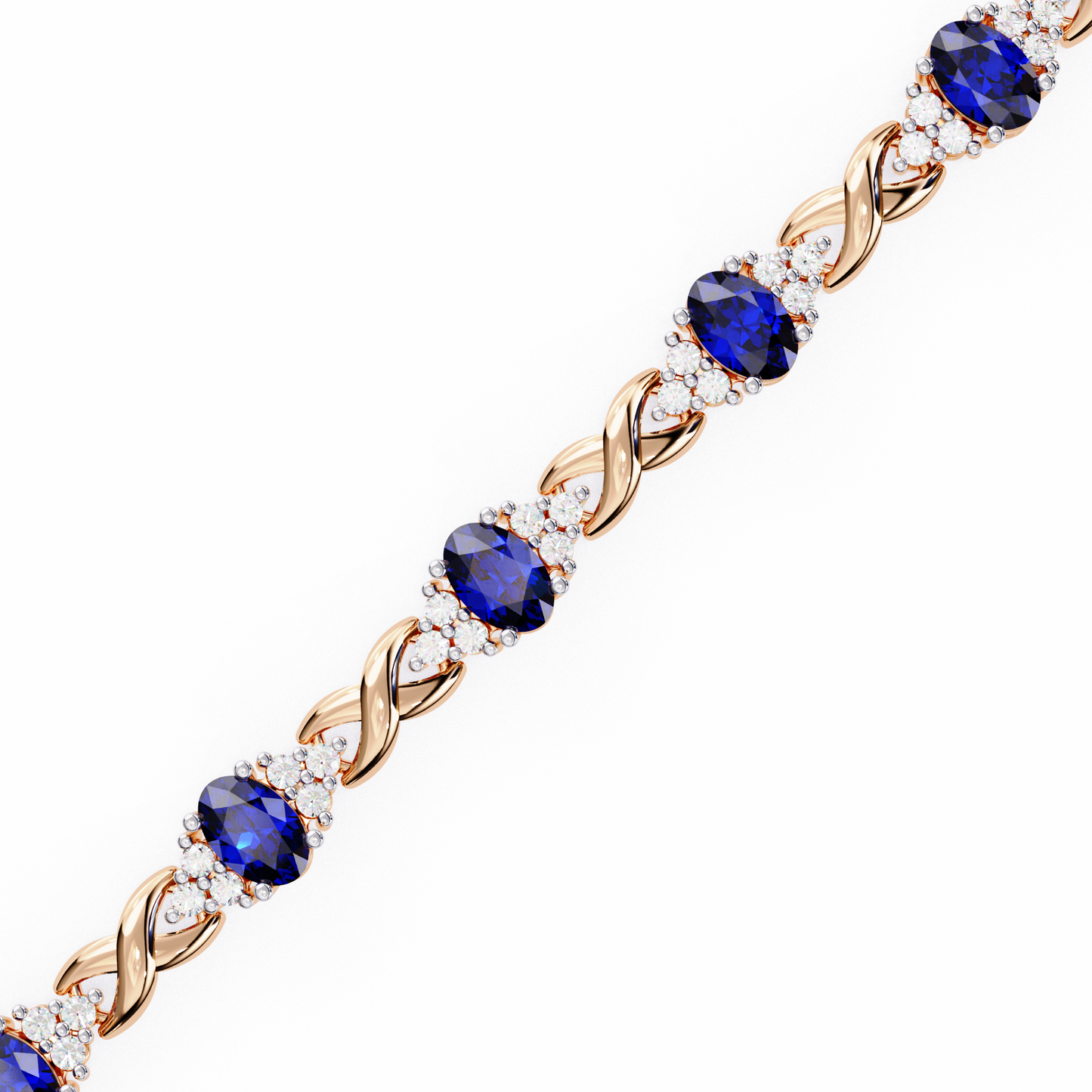 Exquisite Oval and Round Lab Diamond Bracelet – Luxe Multi-Stone Statement