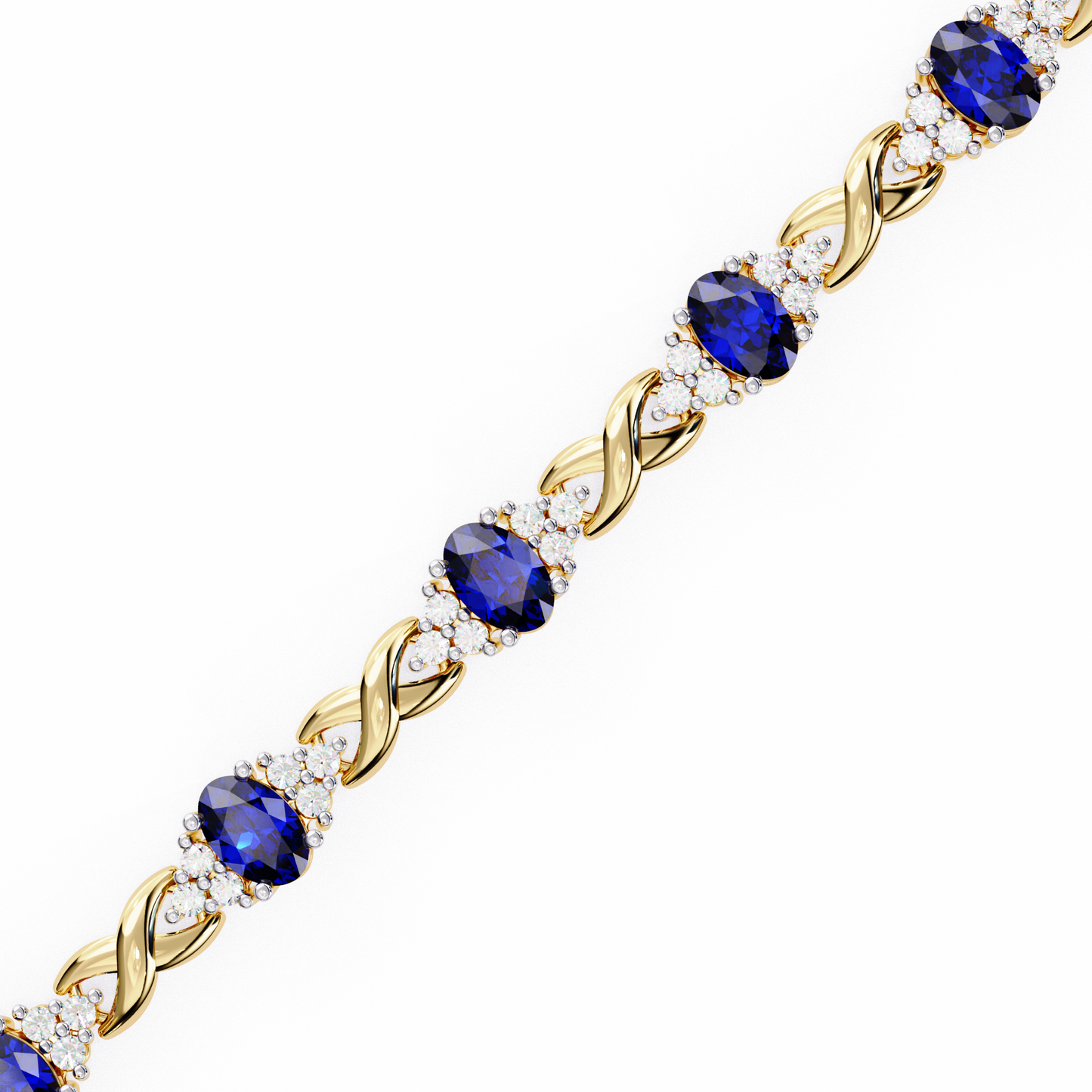 Exquisite Oval and Round Lab Diamond Bracelet – Luxe Multi-Stone Statement