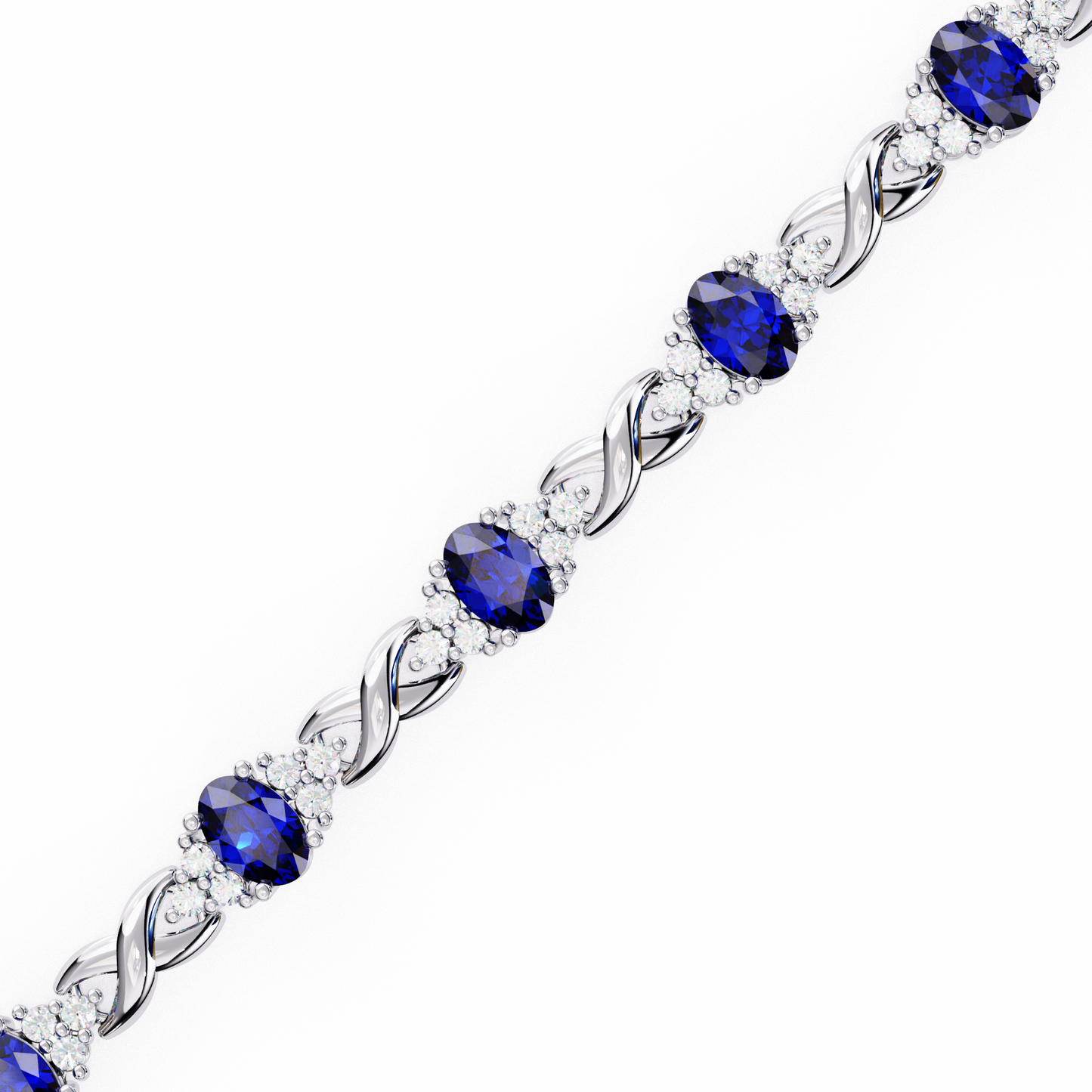 Exquisite Oval and Round Lab Diamond Bracelet – Luxe Multi-Stone Statement