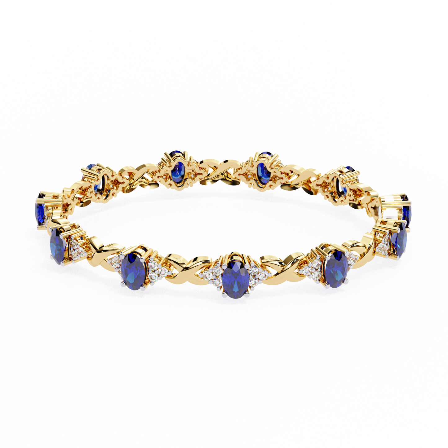 Exquisite Oval and Round Lab Diamond Bracelet – Luxe Multi-Stone Statement