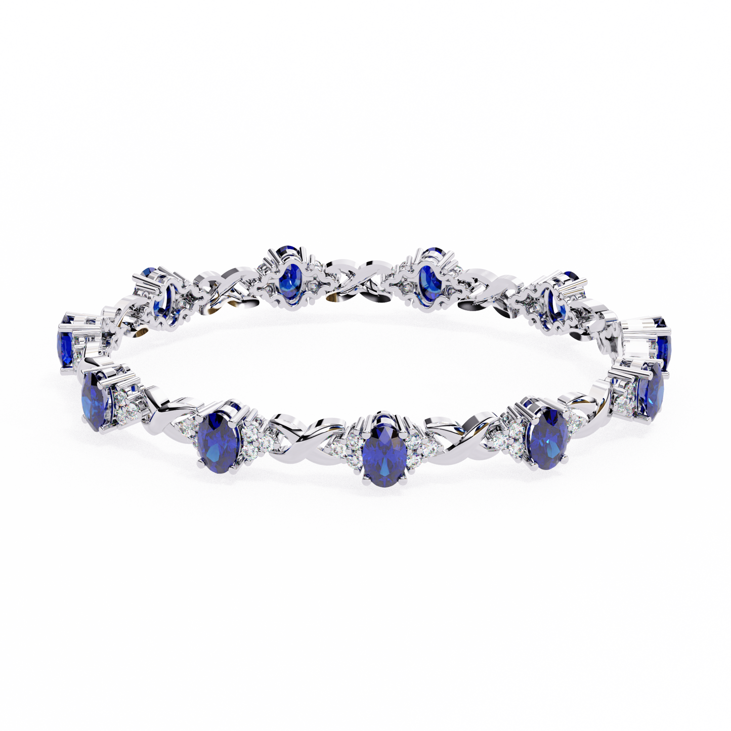 Exquisite Oval and Round Lab Diamond Bracelet – Luxe Multi-Stone Statement
