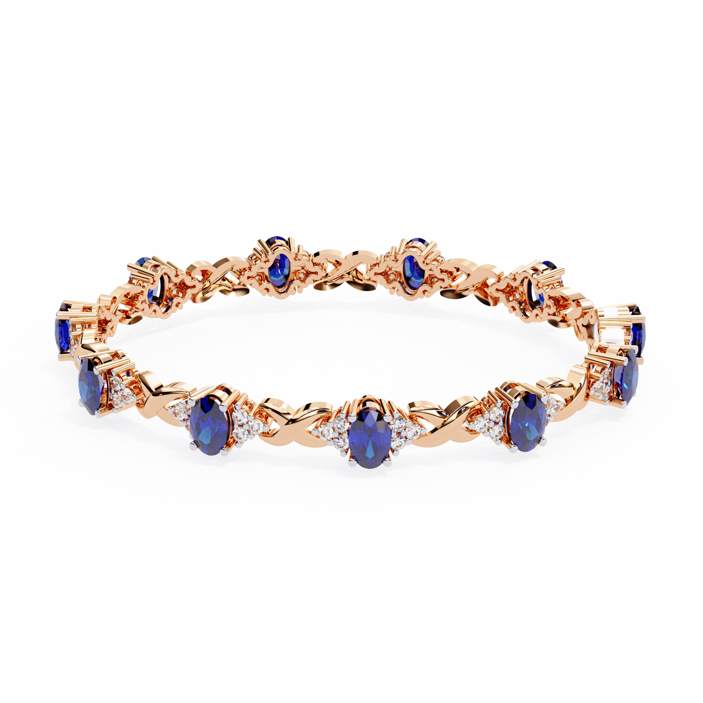 Exquisite Oval and Round Lab Diamond Bracelet – Luxe Multi-Stone Statement