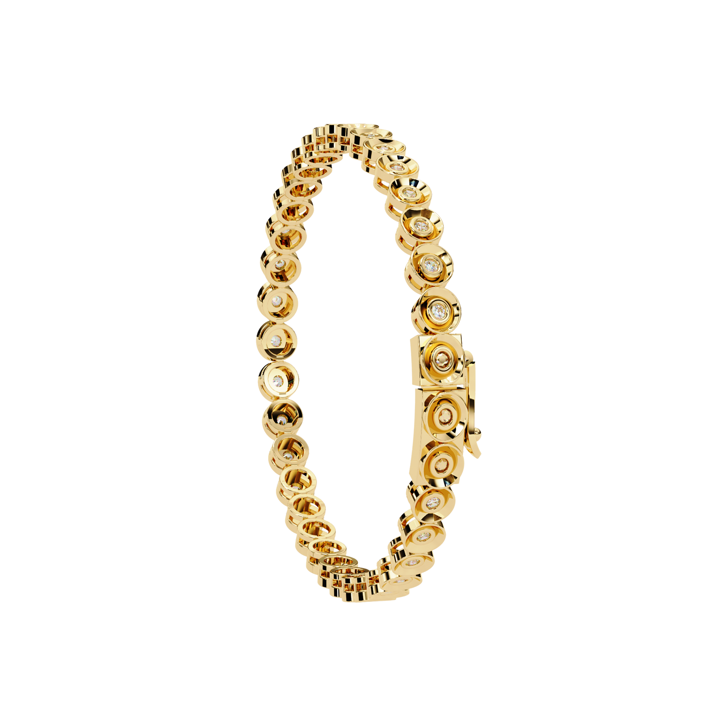 Dainty Round Lab Diamond Bracelet – Classic Multi-Stone Elegance