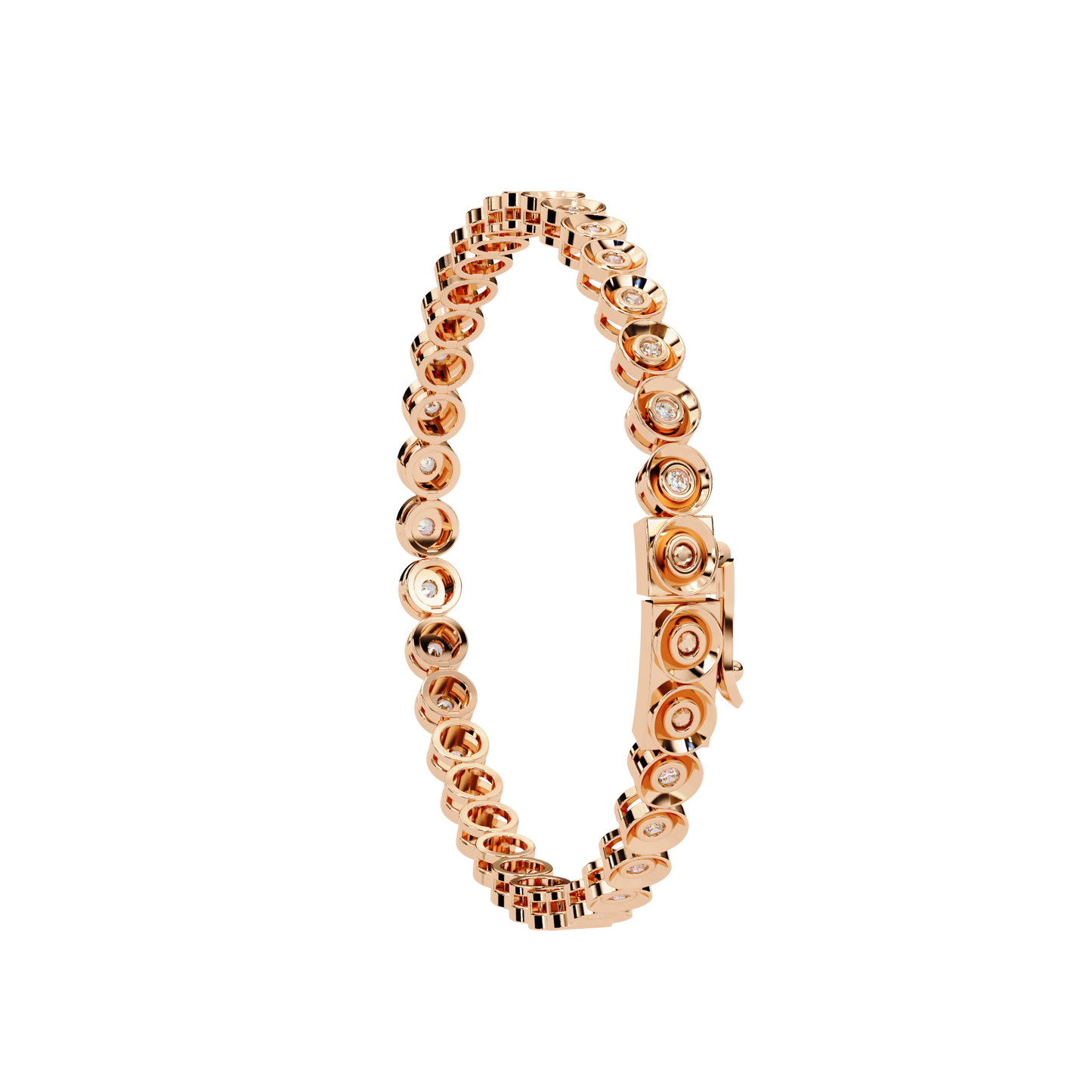 Dainty Round Lab Diamond Bracelet – Classic Multi-Stone Elegance