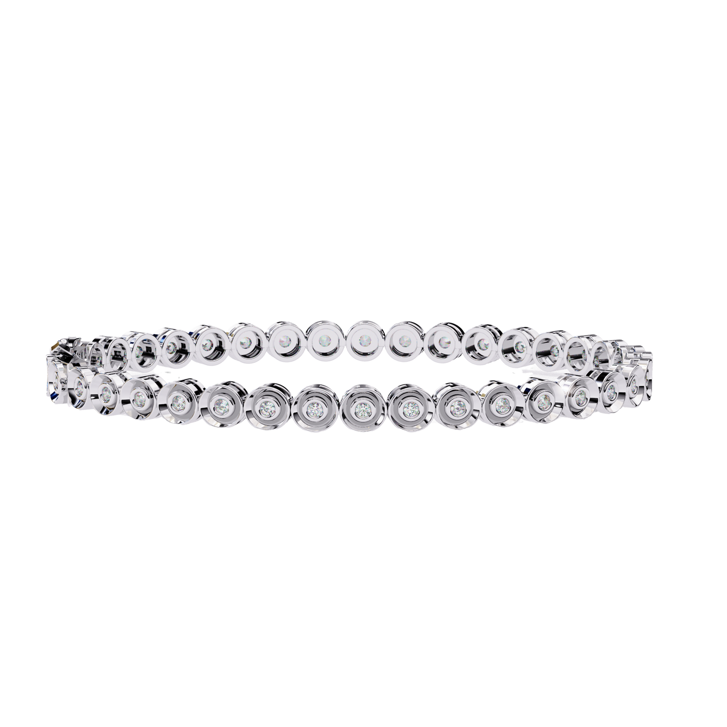 Dainty Round Lab Diamond Bracelet – Classic Multi-Stone Elegance
