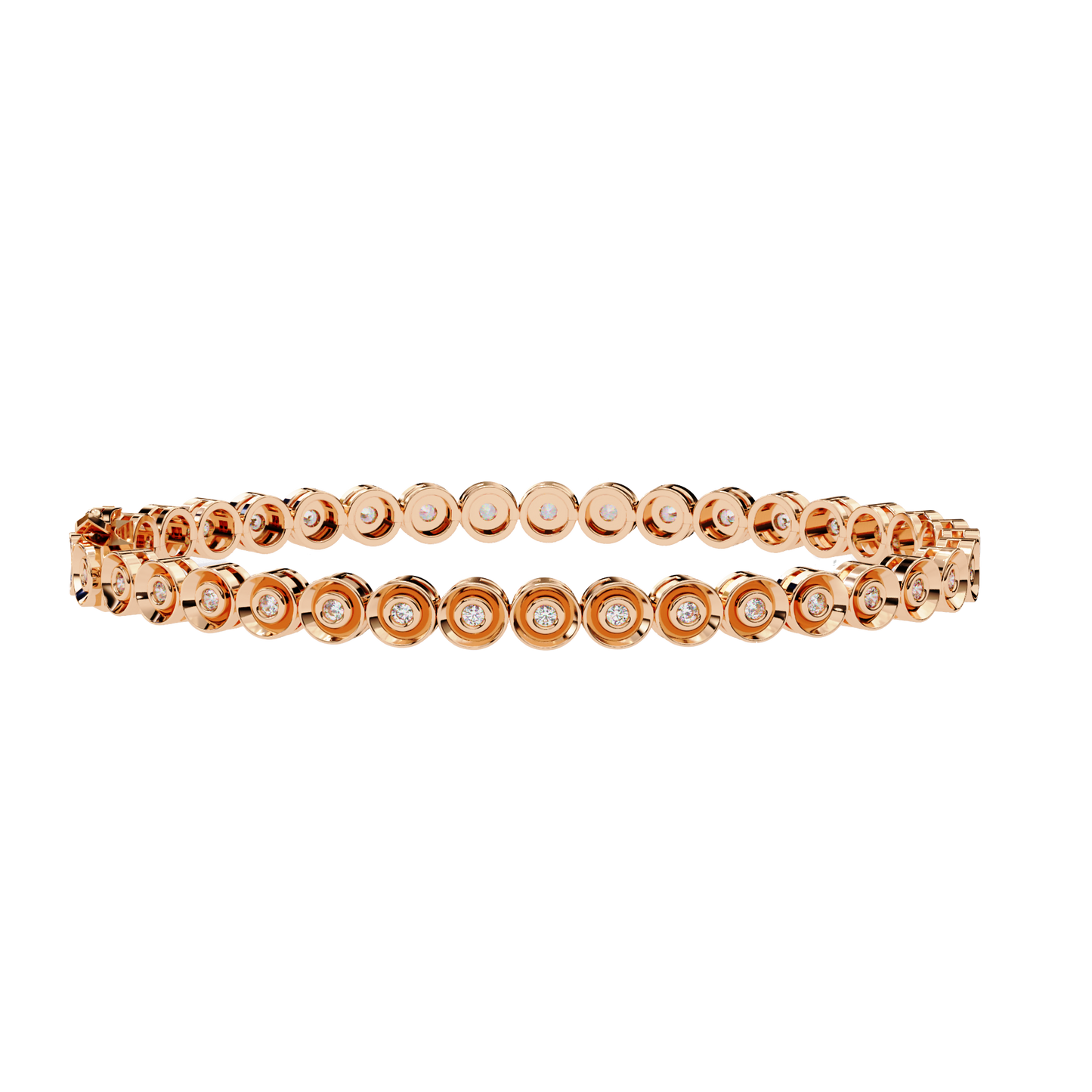 Dainty Round Lab Diamond Bracelet – Classic Multi-Stone Elegance