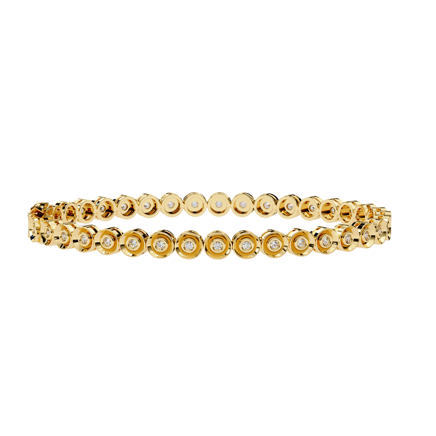 Dainty Round Lab Diamond Bracelet – Classic Multi-Stone Elegance