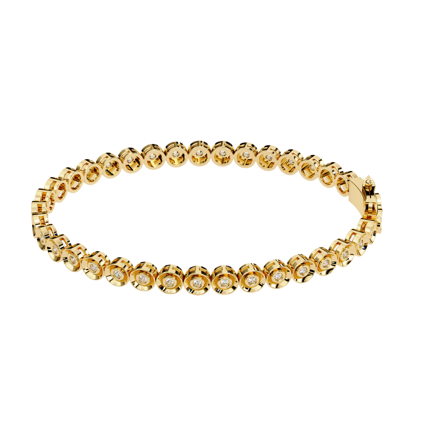 Dainty Round Lab Diamond Bracelet – Classic Multi-Stone Elegance