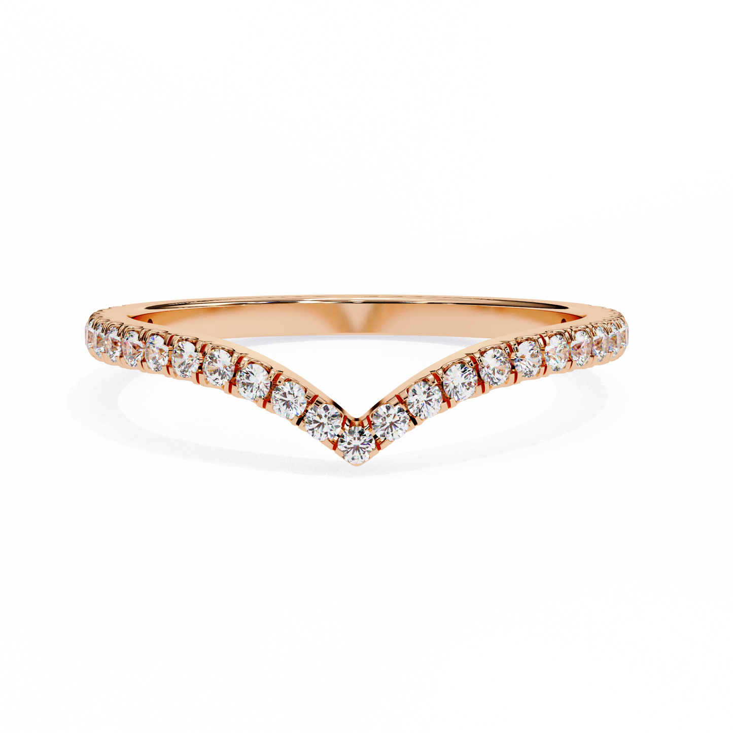 Minimalist Round Lab Diamond Band – 29 Stone Eternity Ring – 10K 14K 18K Solid Gold
