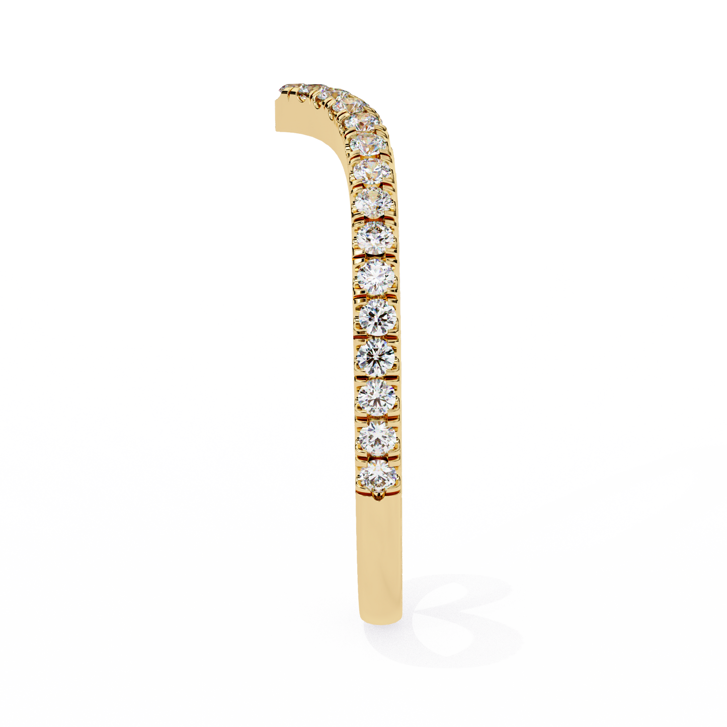 Minimalist Round Lab Diamond Band – 29 Stone Eternity Ring – 10K 14K 18K Solid Gold