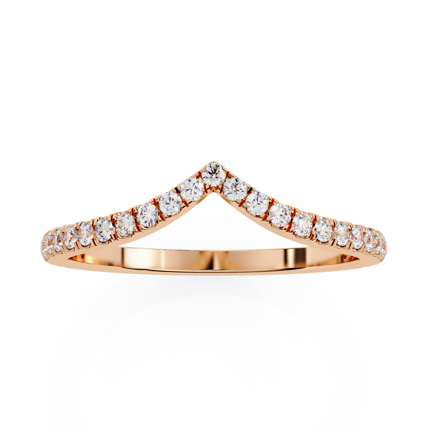 Minimalist Round Lab Diamond Band – 29 Stone Eternity Ring – 10K 14K 18K Solid Gold