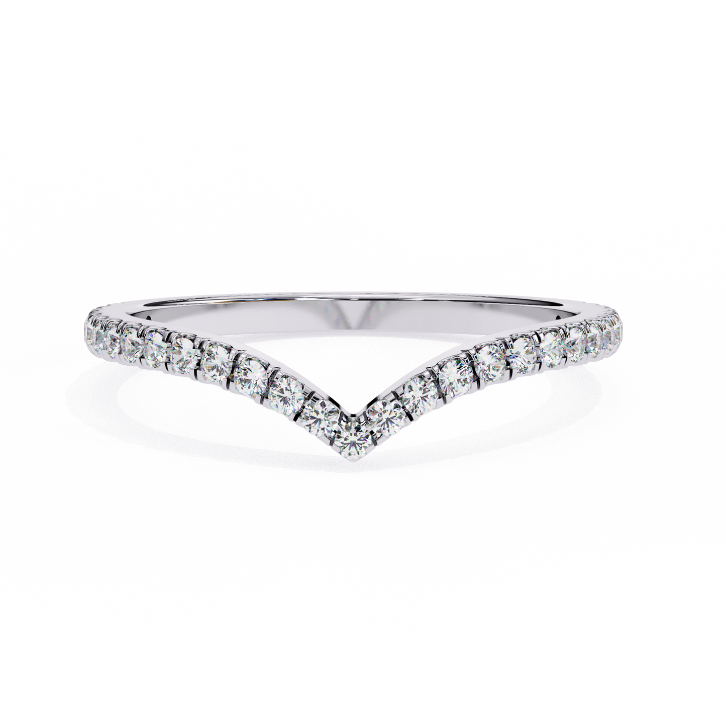 Minimalist Round Lab Diamond Band – 29 Stone Eternity Ring – 10K 14K 18K Solid Gold