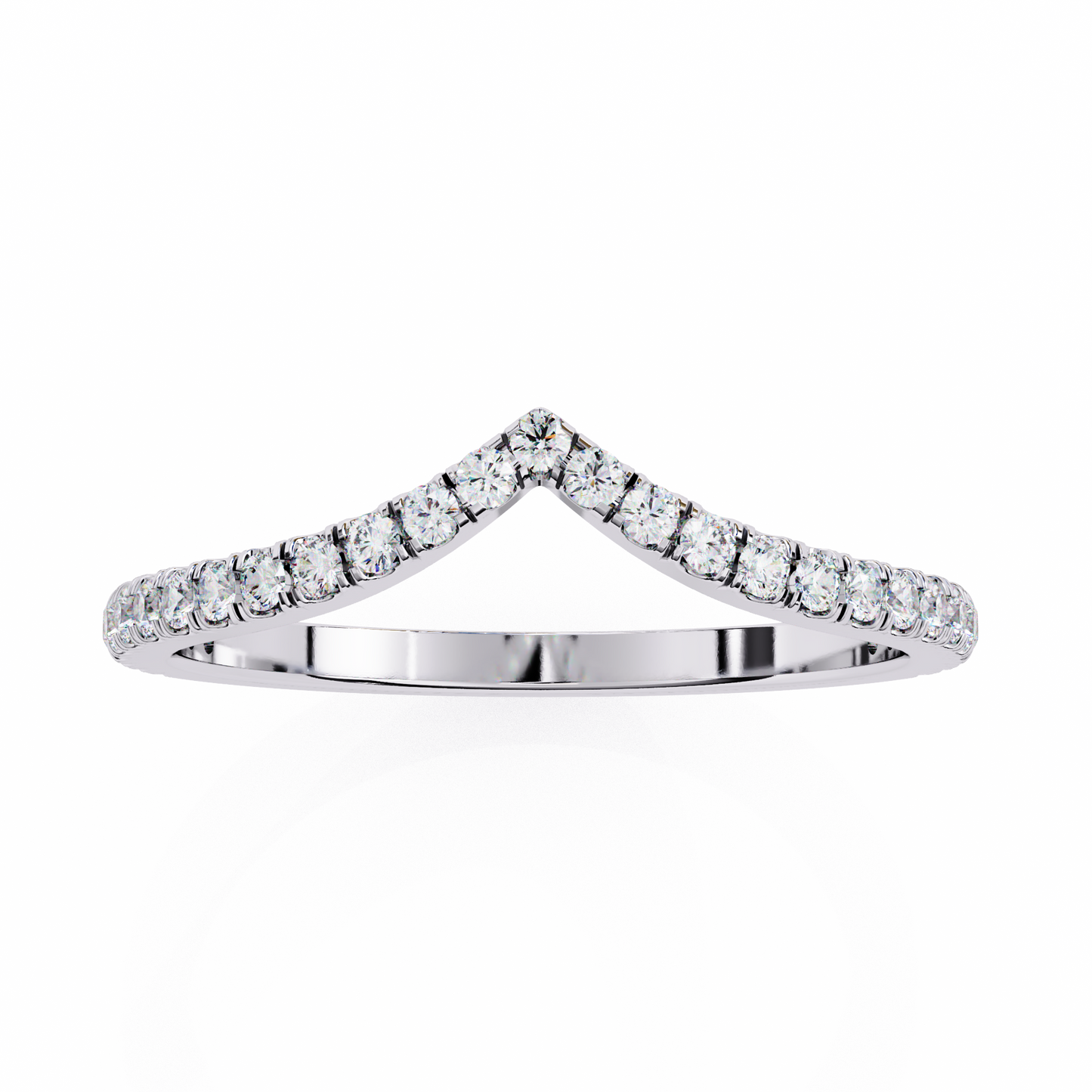 Minimalist Round Lab Diamond Band – 29 Stone Eternity Ring – 10K 14K 18K Solid Gold
