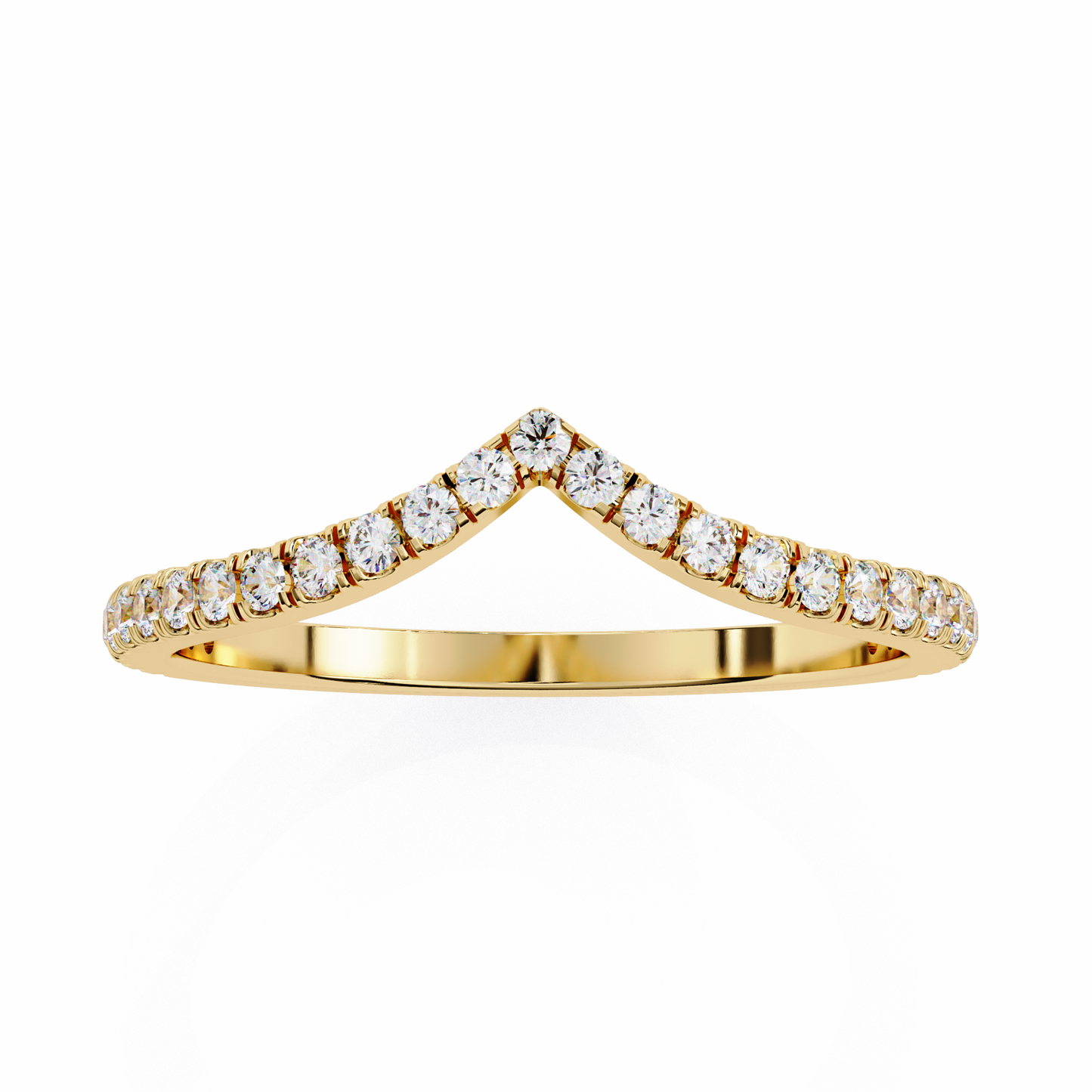 Minimalist Round Lab Diamond Band – 29 Stone Eternity Ring – 10K 14K 18K Solid Gold