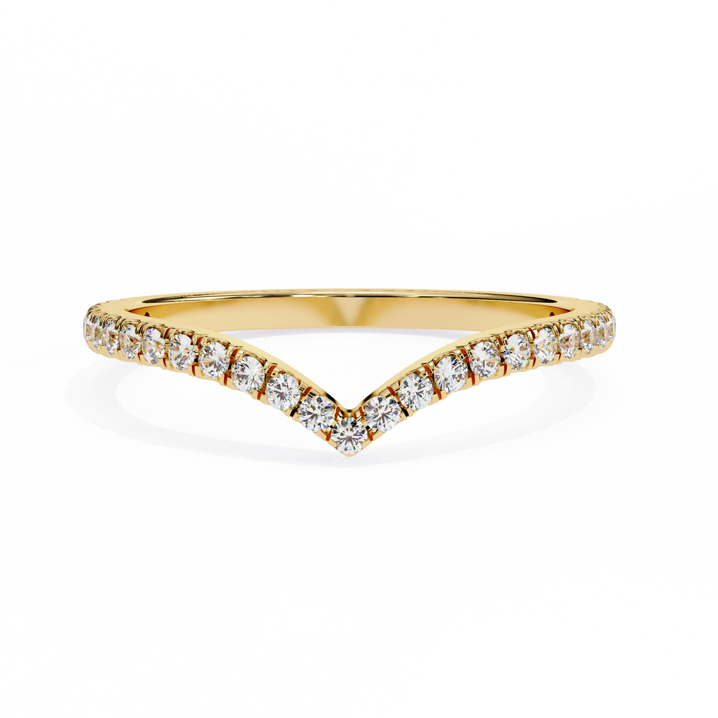 Minimalist Round Lab Diamond Band – 29 Stone Eternity Ring – 10K 14K 18K Solid Gold