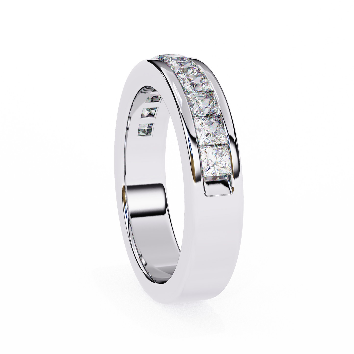 Princess Cut Lab Diamond Eleven-Stone Band – Modern Elegance Ring