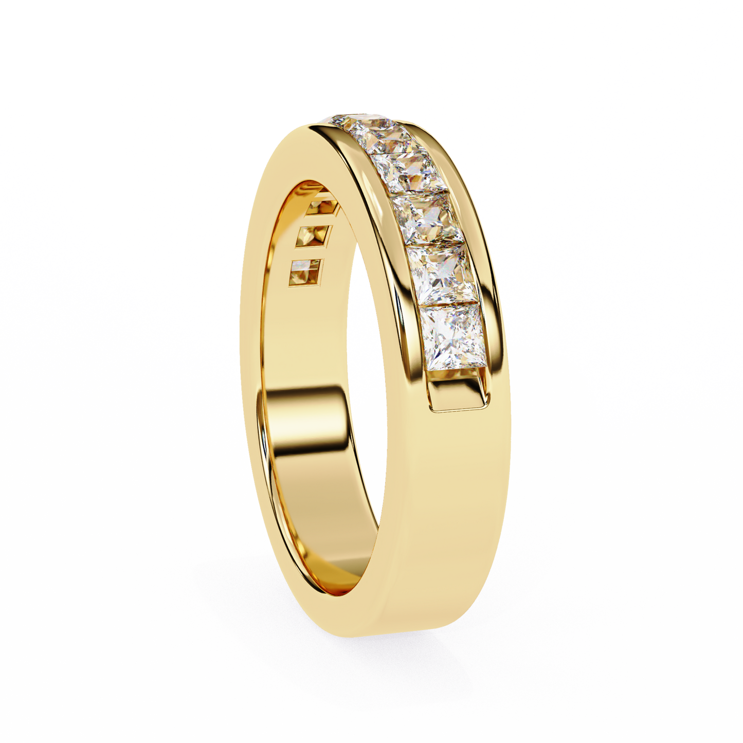 Princess Cut Lab Diamond Eleven-Stone Band – Modern Elegance Ring