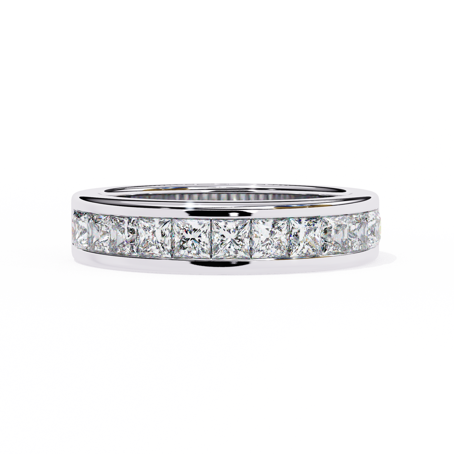 Princess Cut Lab Diamond Eleven-Stone Band – Modern Elegance Ring