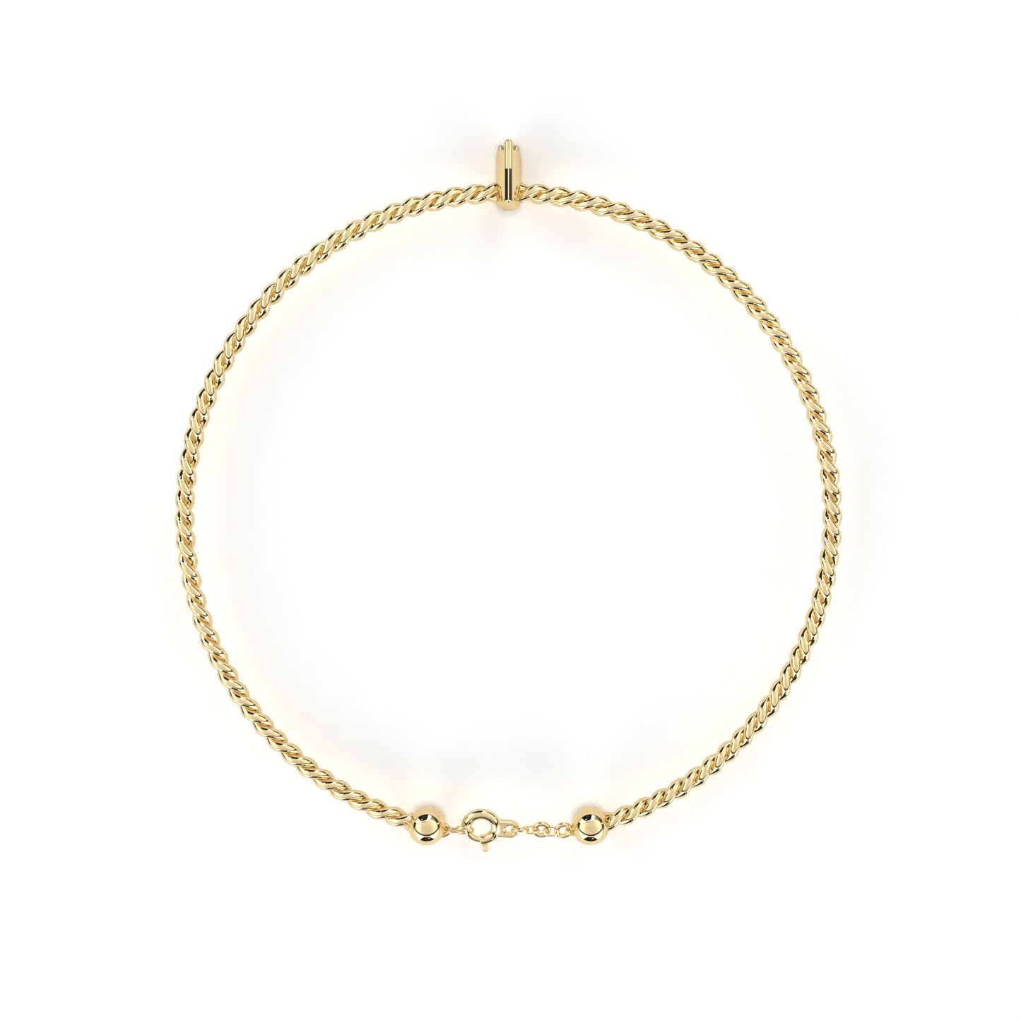 Petite Round Lab Diamond Duo Bracelet – Minimalist Charm