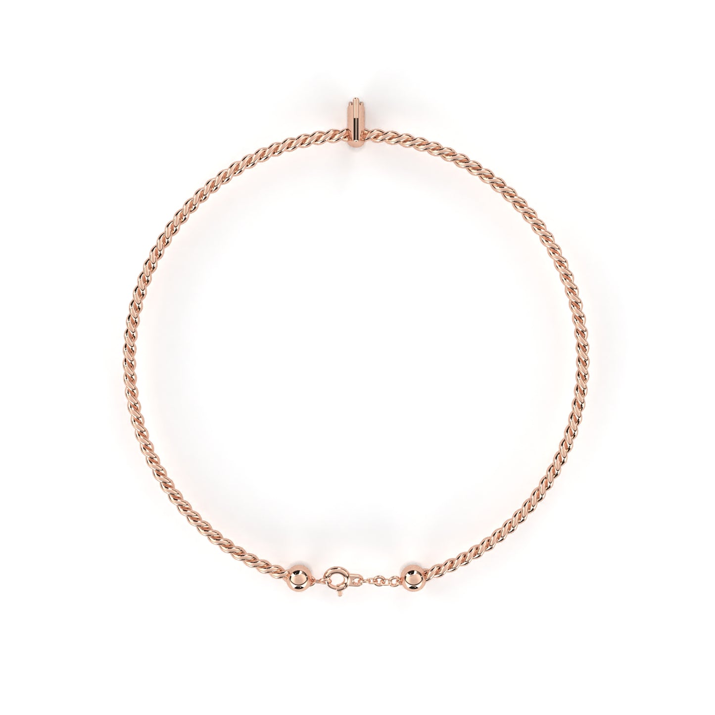 Petite Round Lab Diamond Duo Bracelet – Minimalist Charm