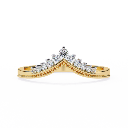 Round Lab Diamond Multi-Size Cluster Band – 10K 14K 18K Solid Gold – Delicate Wedding & Stacking Ring