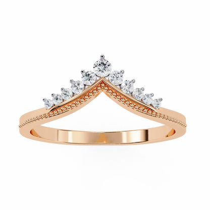 Round Lab Diamond Multi-Size Cluster Band – 10K 14K 18K Solid Gold – Delicate Wedding & Stacking Ring