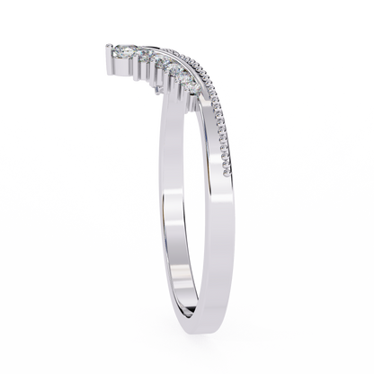 Round Lab Diamond Multi-Size Cluster Band – 10K 14K 18K Solid Gold – Delicate Wedding & Stacking Ring