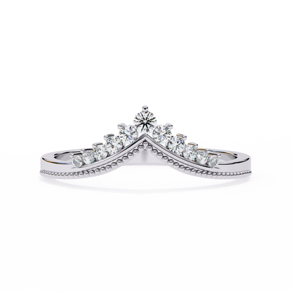 Round Lab Diamond Multi-Size Cluster Band – 10K 14K 18K Solid Gold – Delicate Wedding & Stacking Ring