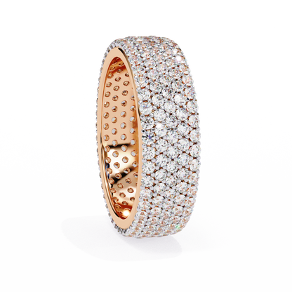 Endless Brilliance Round Lab Diamond Eternity Band – Full Circle of Sparkle – 10K 14K 18K Solid Gold