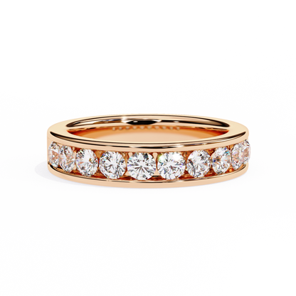 Radiant Round Lab Diamond Ten-Stone Band – Bold Statement Ring