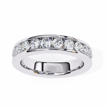 Radiant Round Lab Diamond Ten-Stone Band – Bold Statement Ring