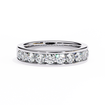 Radiant Round Lab Diamond Ten-Stone Band – Bold Statement Ring