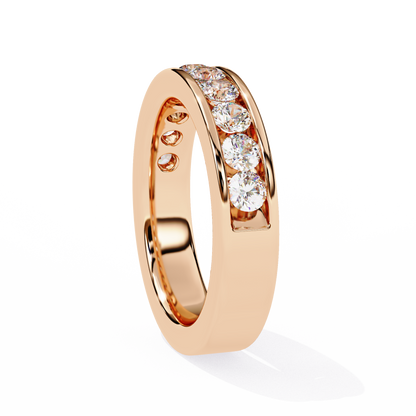 Radiant Round Lab Diamond Ten-Stone Band – Bold Statement Ring