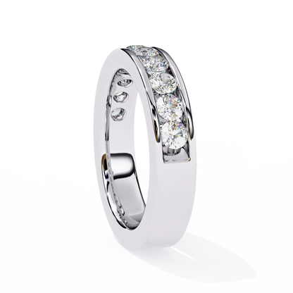 Radiant Round Lab Diamond Ten-Stone Band – Bold Statement Ring